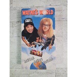 Vintage "Wayne's World" VHS Tape Movie 1992 Mike Myers Dana Carney 90s Comedy